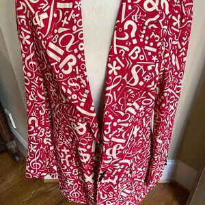 Vintage Cheap & Chic by Moschino Jacket Red & Cream Unique Fun Print MUST SEE!